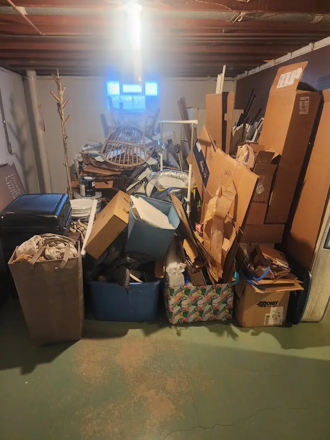 Roll-off dumpster container at job site for Roll Off Dumpster Rental in Stewartville